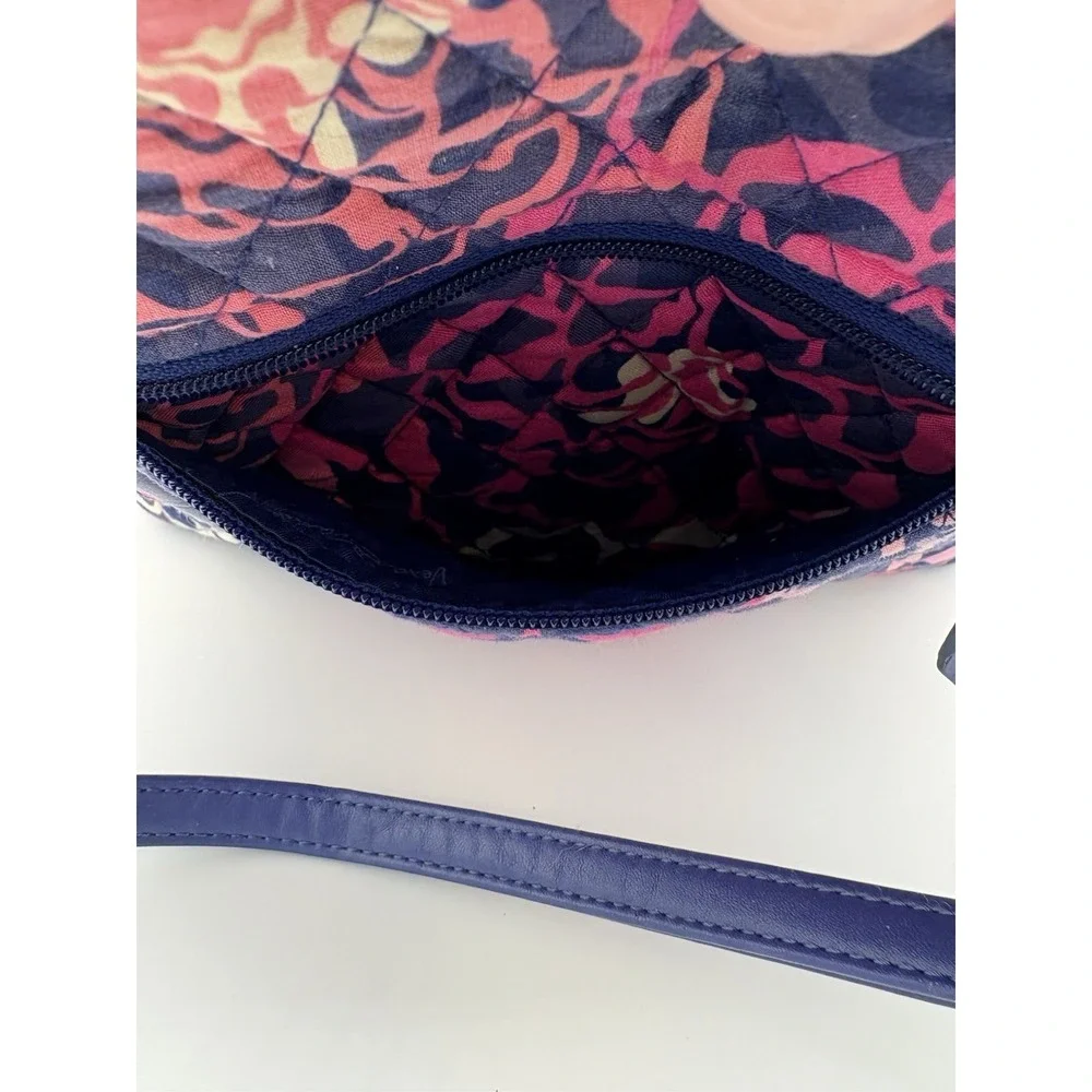 Vera Bradley Pink Purple Large Purse Tote Bag Some Fading And Wear
